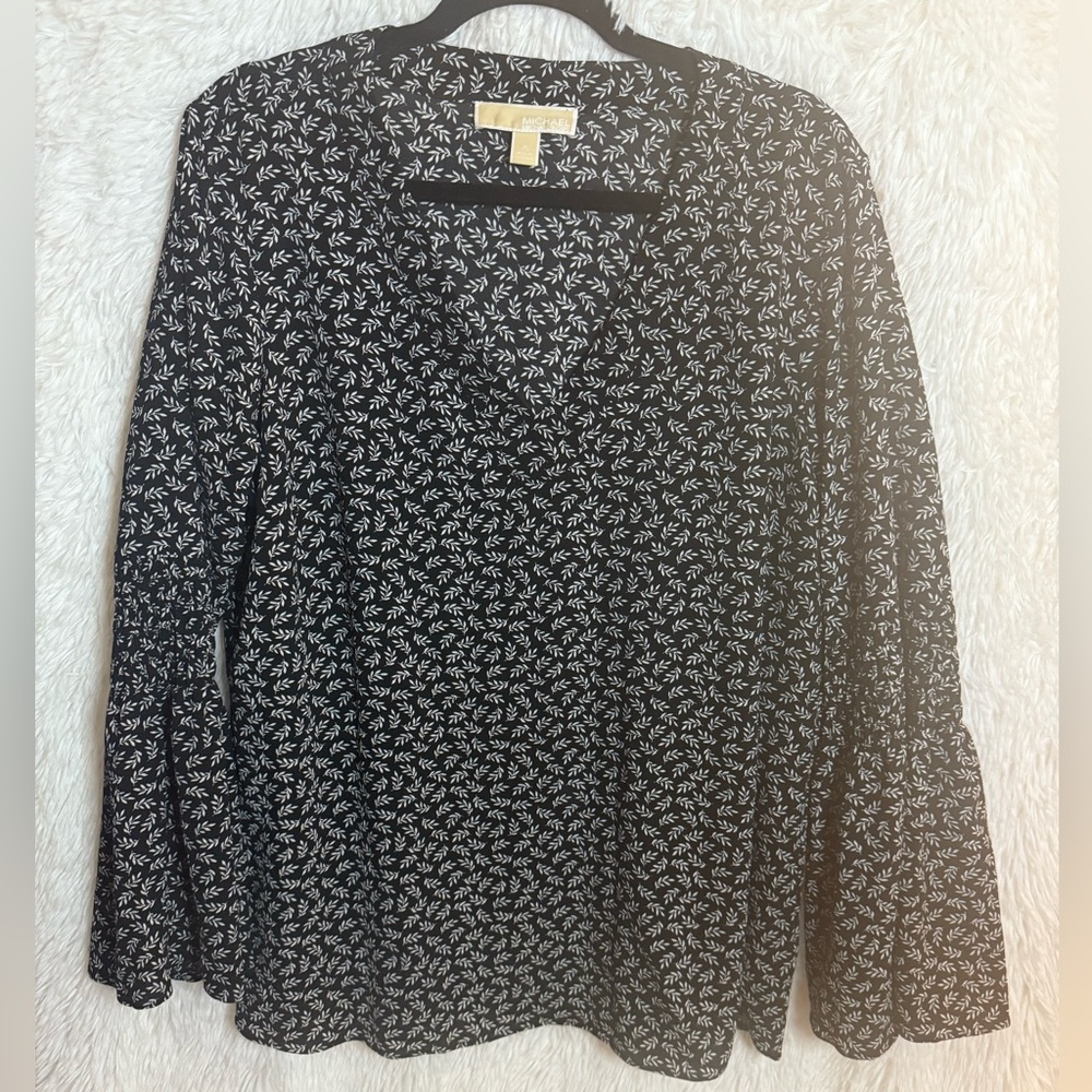 MICHAEL Michael Kors Black and White Patterned Blouse